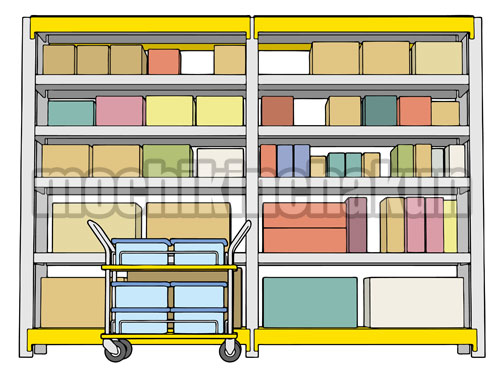 部品ラックとカート