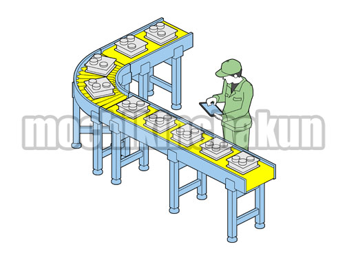 コンベアライン目視検査A（シンプル配色）