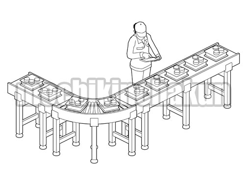 コンベアライン目視検査B（モノクロ線画）