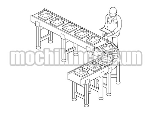 コンベアライン目視検査B（モノクロ線画）
